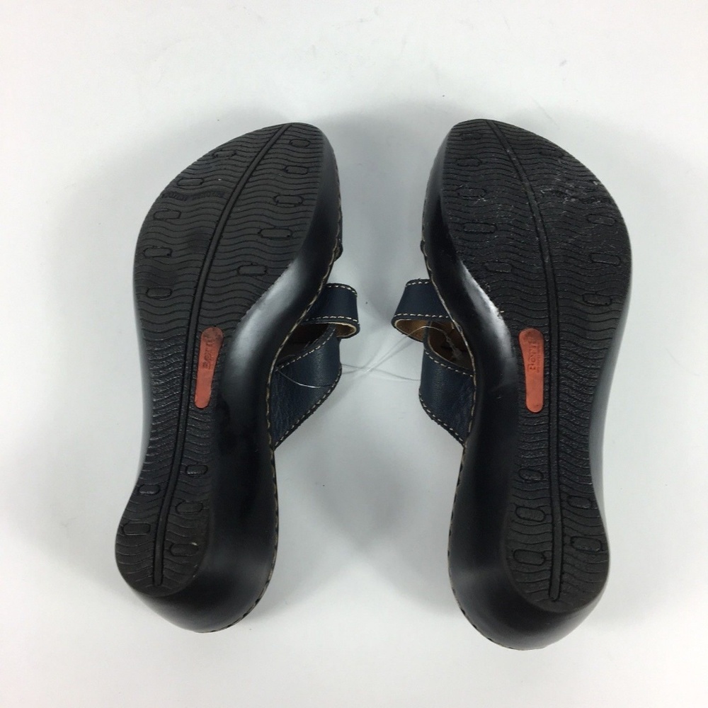 Born Slide Sandal Women Size 8 Blue Leather Shoes - Picture 7 of 8